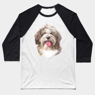 Chocolate Havanese Watercolor Art Baseball T-Shirt